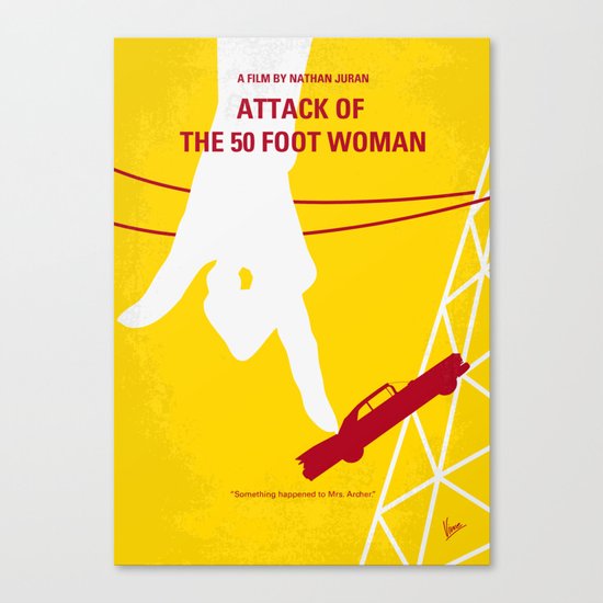 No276 My Attack of the 50 Foot Woman minimal movie poster Canvas Print