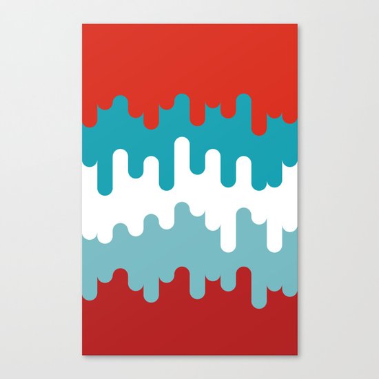 Drips and Drops - Smurf Canvas Print