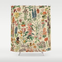 Adolphe millot 1800s fleur E Shower Curtain