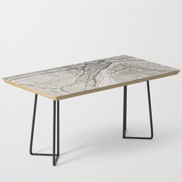 USA Saint Paul City Map Drawing - Black and White Aesthetic Coffee Table