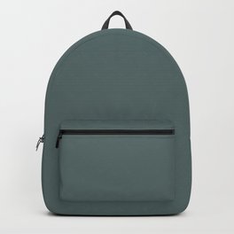 Muted Green Inspired by PPG Glidden Juniper Berry Green PPG1145-6 Solid Color Backpack | Colours, Colormatched, Classic, Colour, Colors, Simple, Plain, Minimal, Monochromatic, Darkgreen 