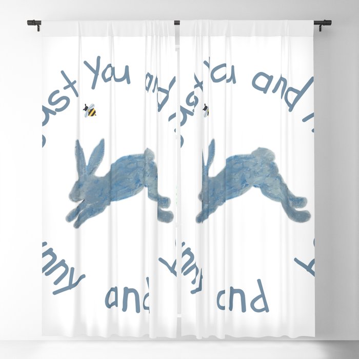 Bunny Bunnies Rabbit Rabbits Bee Bees Blackout Curtain