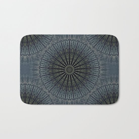 Dark Blue Mandala Bath Mat