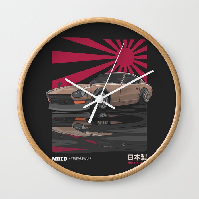 240Z Sport Car Illustration Wall Clock