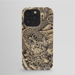 Japanese dragon and Koi fish iPhone Case