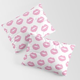 Light Pink Lips Pillow Sham