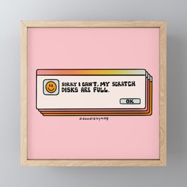 Scratch Disks Are Full Framed Mini Art Print