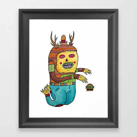 Burger time. Framed Art Print