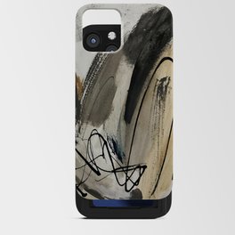 Drift [5]: a neutral abstract mixed media piece in black, white, gray, brown iPhone Card Case