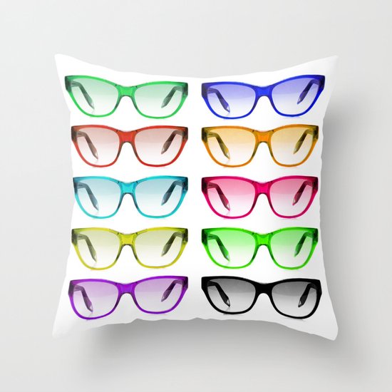SUMMER SUNGLASSES Throw Pillow