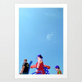 Super...on the beach Art Print | Other, Digital, Popart, Graphicdesign 