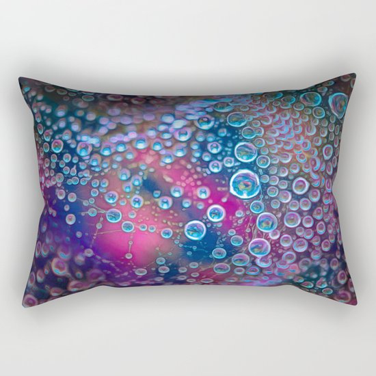 Magic iridescent colorful dew drops Rectangular Pillow