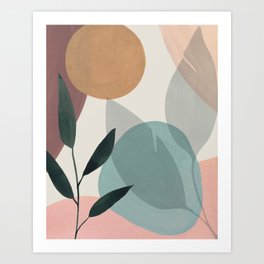 Tropical Leaves Abstract II Art Print