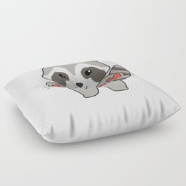Raccoon For Valentine's Day Cute Animals With Floor Pillow