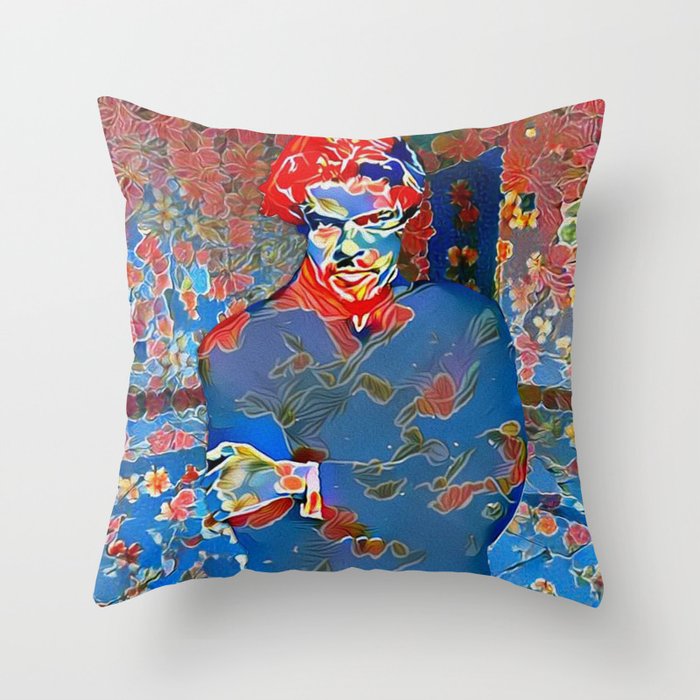 Portrait of A Young Colombian Immigrant Throw Pillow