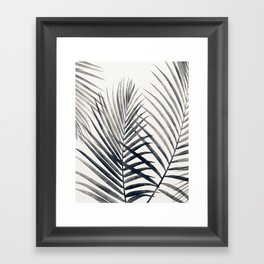 Black and White Palms Framed Art Print