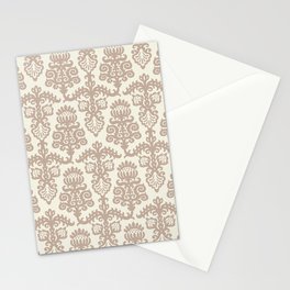 Strawberry Chandelier Pattern 551 Beige and Tan Stationery Card
