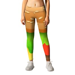 Close Encounter of the Cheeseburger Leggings | Tasty, Diet, Takeaway, Delicious, Meal, Ketchup, Fatty, Lunch, Cooked, Cheeseburger 