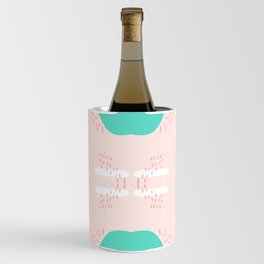 Pastel Dash And Dots X Pattern Wine Chiller