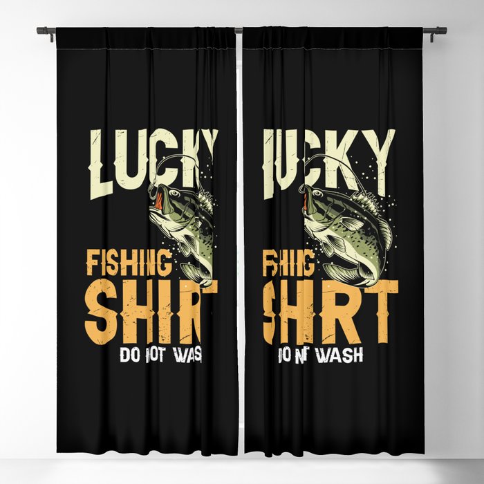 Lucky Fishing Shirt Do Not Wash Blackout Curtain