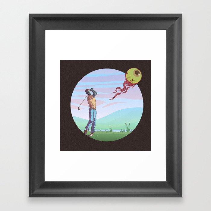 Zombie golf Framed Art Print