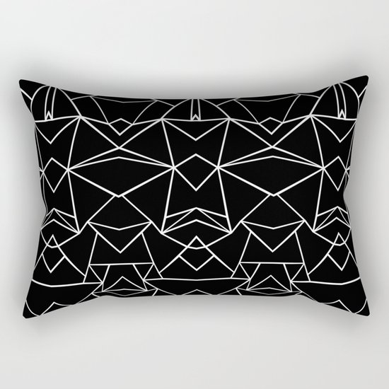 Ab Mirror Black Rectangular Pillow