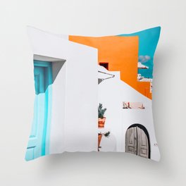 Apartment 539 | Santorini, Greece Throw Pillow
