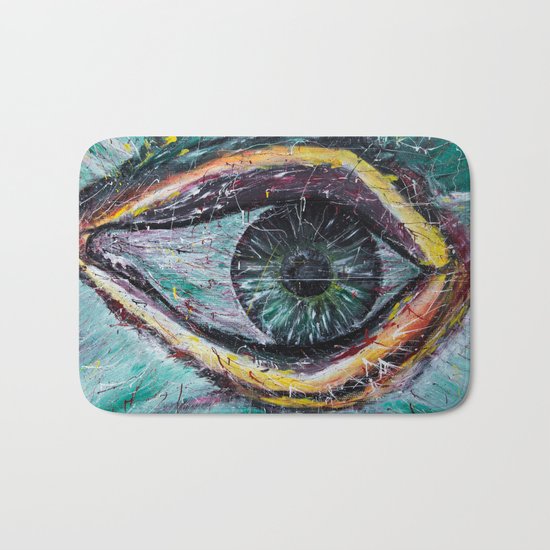 Eye in green Bath Mat