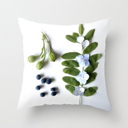 blue and green Throw Pillow