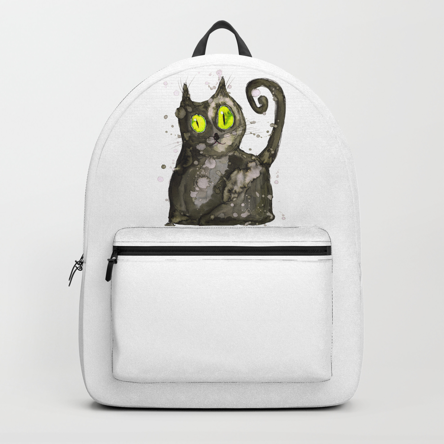 Big Fat Black Cat Backpack By Wizzies Society6