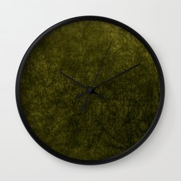 olive green velvet | texture Wall Clock