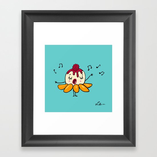 Peach Melba Framed Art Print