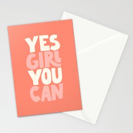 Yes Girl You Can Stationery Card