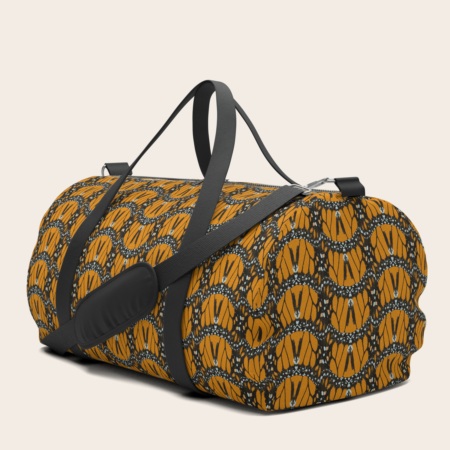 Monarch Butterfly Wings Abstract Patterned Print Duffle Bag By Betweentheblossoms Society6