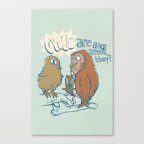 owls are nice Canvas Print