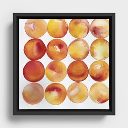 Peachy Orange Framed Canvas