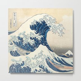 The Classic Japanese Great Wave off Kanagawa Print by Hokusai Metal Print | Tidalwave, Hokusai, Tsunami, Digital, Japanesewave, Boat, Wave, Classic, Woodcutwave, Ukiyoe 