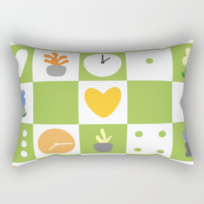 Color object checkerboard collection 20 Rectangular Pillow