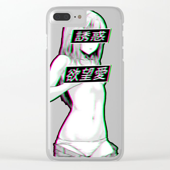 Waifu Material Sad Japanese Anime Aesthetic Clear Iphone Case By