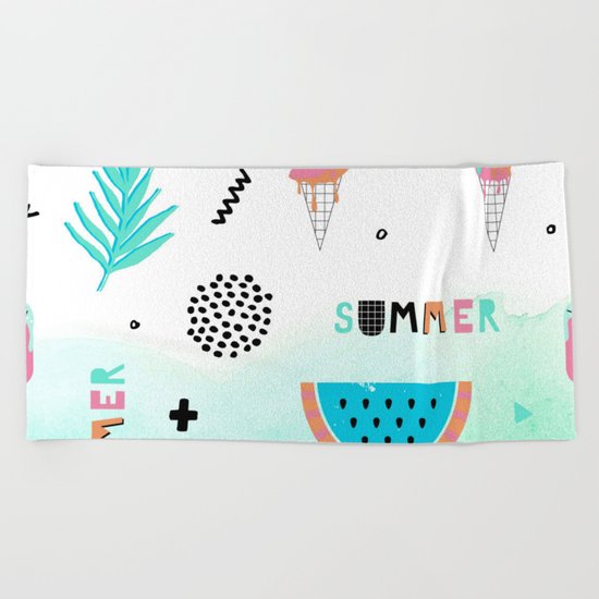 Memphis summer Beach Towel