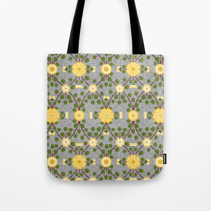 Yellow Rose Garden Pattern  Tote Bag