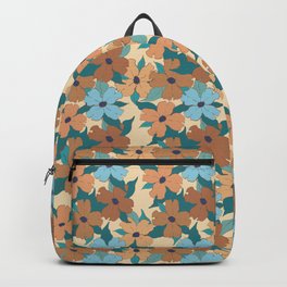 blue cream brown floral nautical dogwood symbolize rebirth and hope Backpack