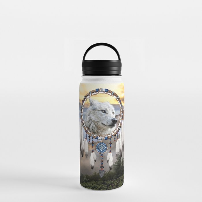 Wolf, Bear and Dream Catcher Water Bottle