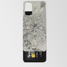 Zimbabwe, Harare Map - Black and White Android Card Case