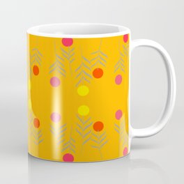 Field Flowers on Orange Coffee Mug