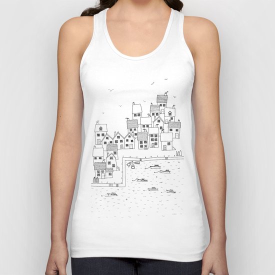 Harbour sketch Unisex Tank Top