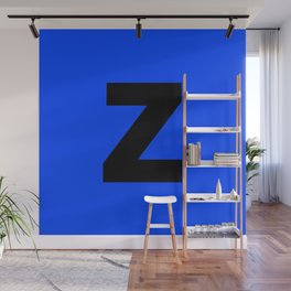 letter Z (Black & Blue) Wall Mural