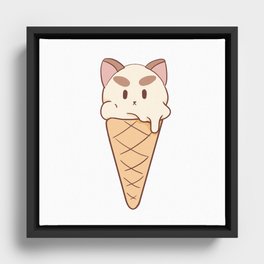 Ice cream puppycat Framed Canvas
