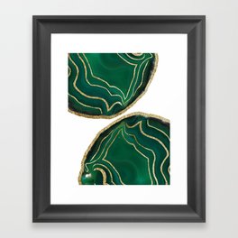 Emerald Agate Gold Glam #1 #gem #decor #art #society6 Framed Art Print