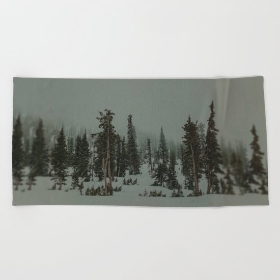 Winter Forest Beach Towel